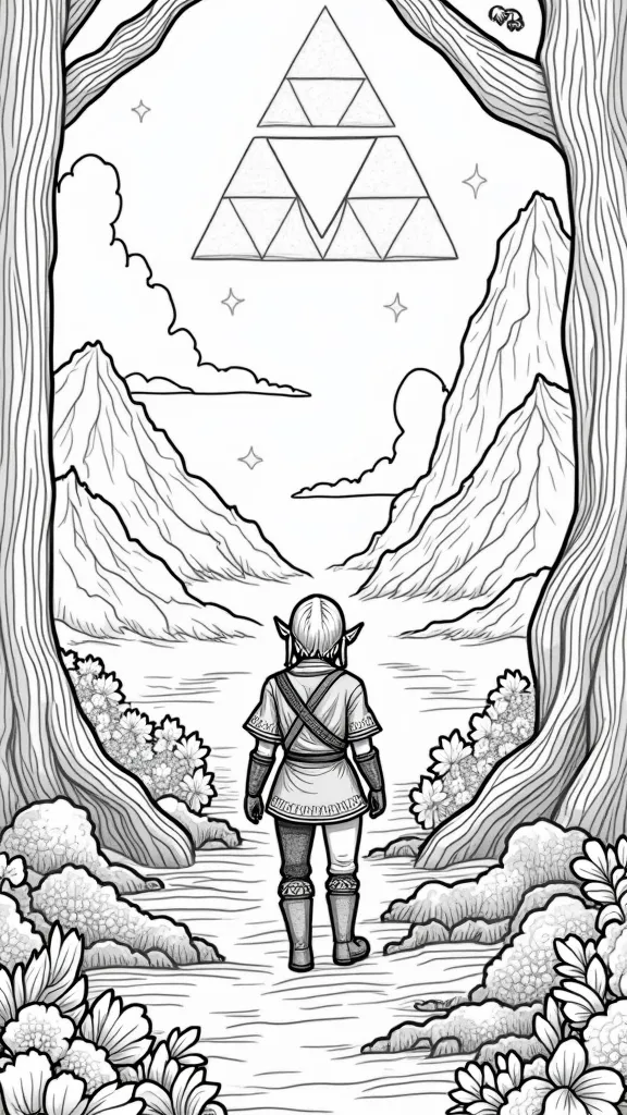 legends of zelda coloring pages